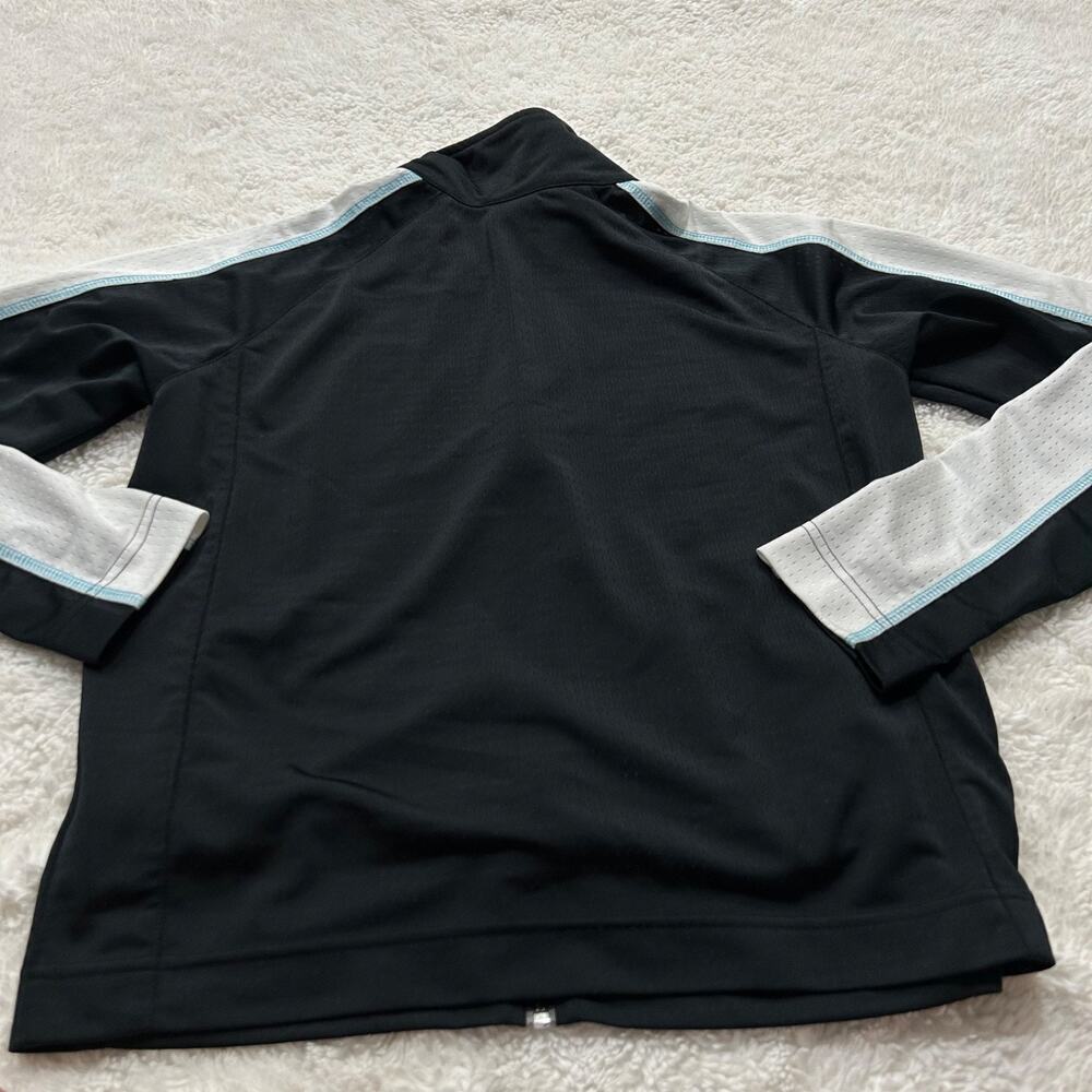 VTG Nike Womens Black/ White Zip Up Long Sleeve Jacket Sz L Workout Athleisure - Picture 3 of 7